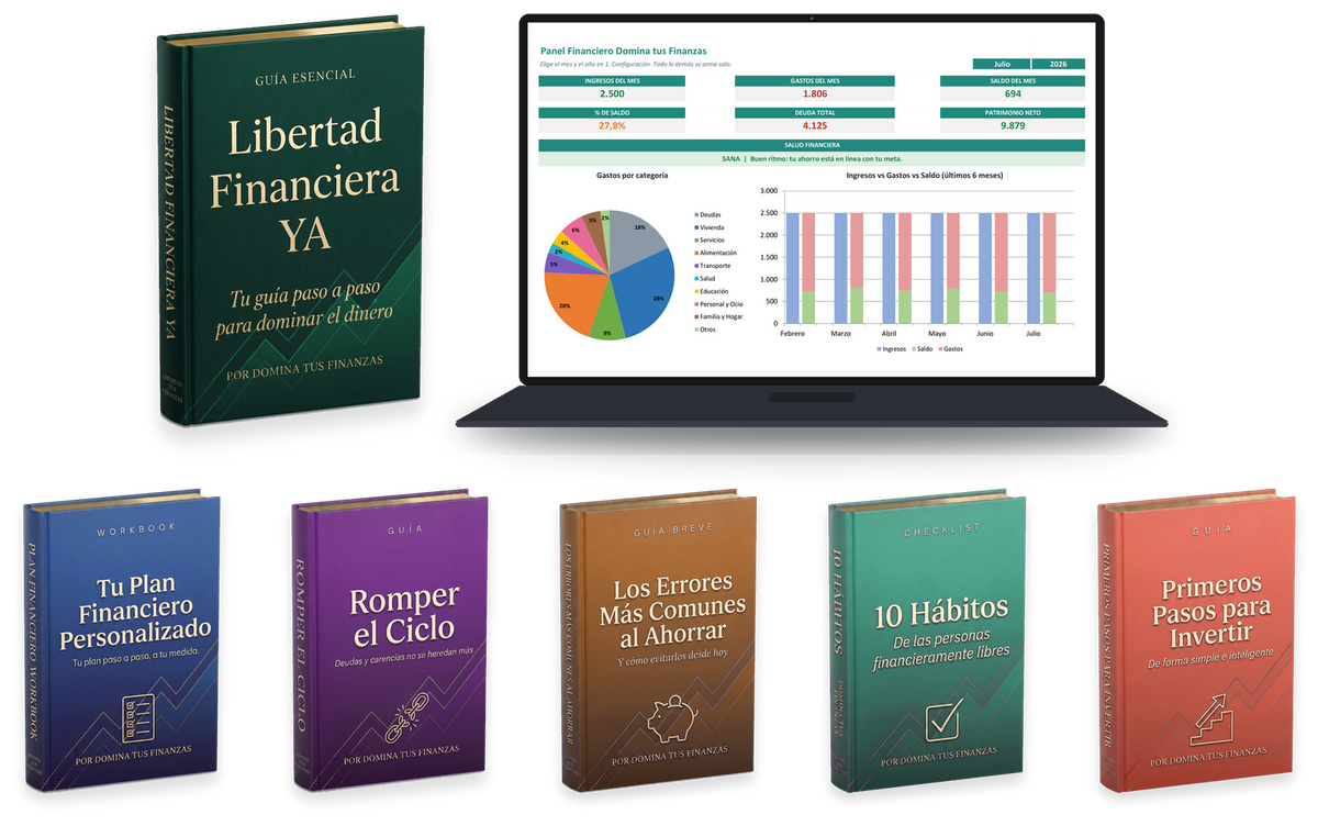 Libertad Financiera YA: e-book + 6 bonos + Panel de Control Financiero